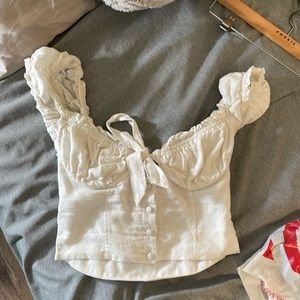 PRINCESS POLLY WHITE CORSET TOP
